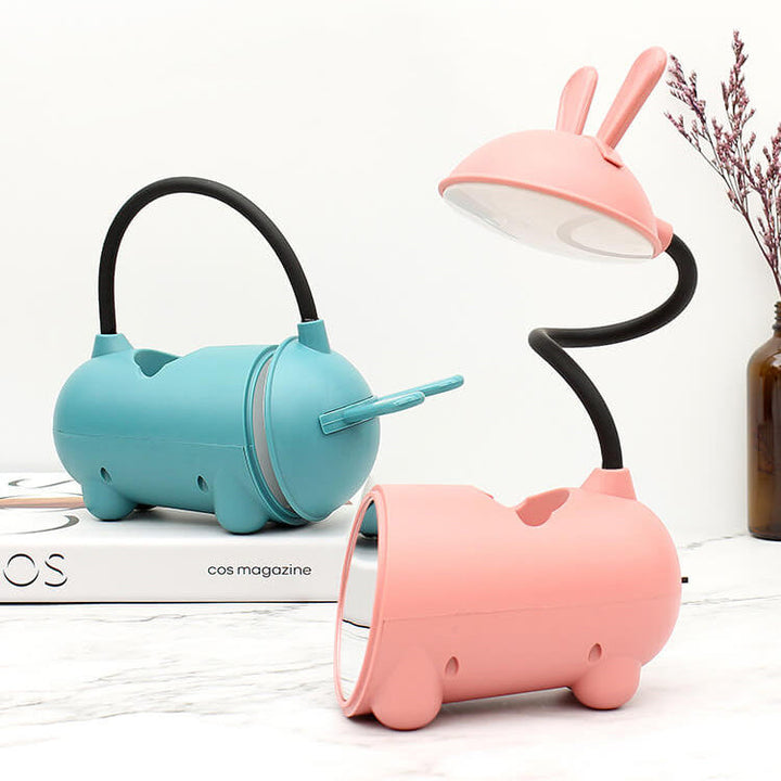 Cartoon Kreativ Kaninchen LED Touch USB Stifthalter Schreibtischlampe