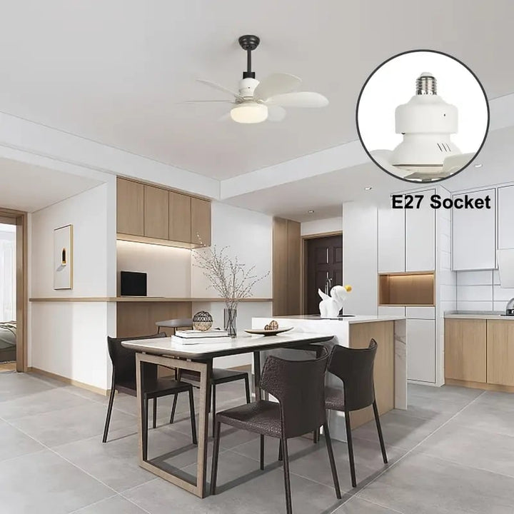 2-IN-1 TRAGBARER DECKENVENTILATOR & LICHT mit Fernbedienung