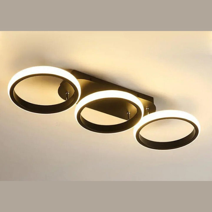 Moderner LED Ring Kronleuchter – Minimalistische Deckenleuchte für Wohnzimmer und Essbereich