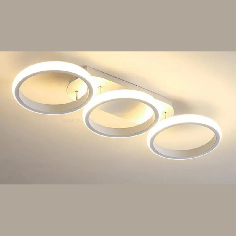 Moderner LED Ring Kronleuchter – Minimalistische Deckenleuchte für Wohnzimmer und Essbereich