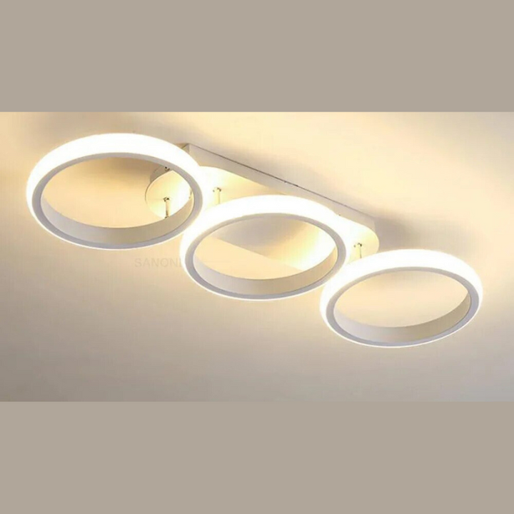 Moderner LED Ring Kronleuchter – Minimalistische Deckenleuchte für Wohnzimmer und Essbereich