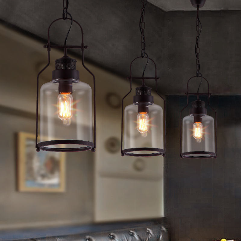 Vintage-inspirierte Glas-Hängelampe