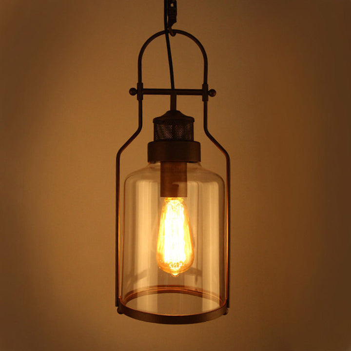 Vintage-inspirierte Glas-Hängelampe
