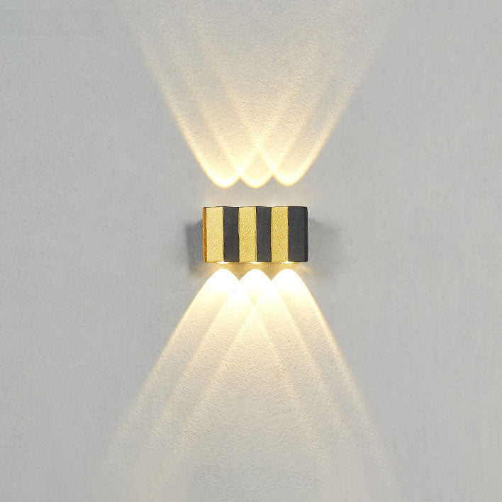 Moderne Licht Luxus Gold Aluminium Außen Wasserdicht Terrasse LED Wandlicht Lampe