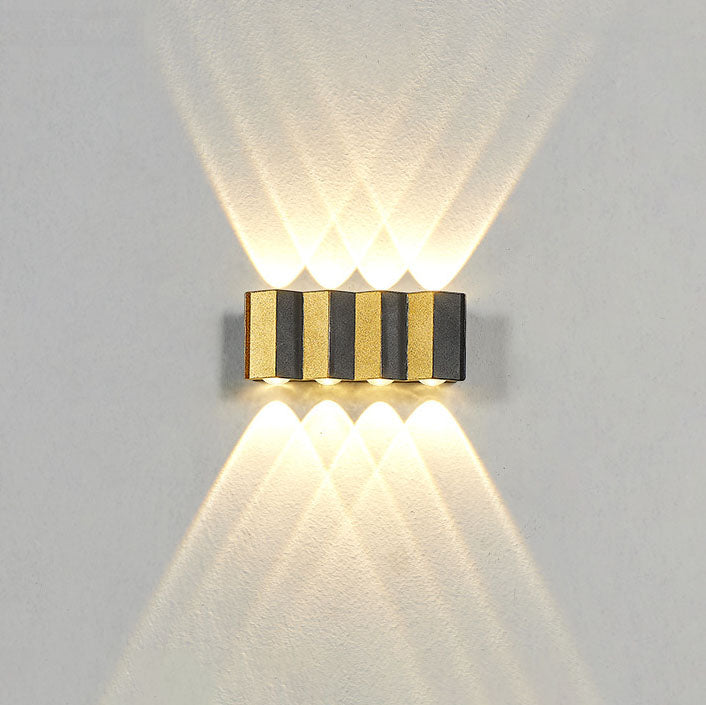 Moderne Licht Luxus Gold Aluminium Außen Wasserdicht Terrasse LED Wandlicht Lampe