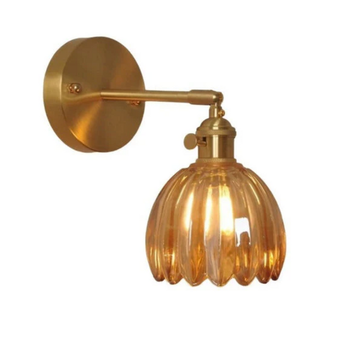 Retro-Glas-Wandlampe Tulpe