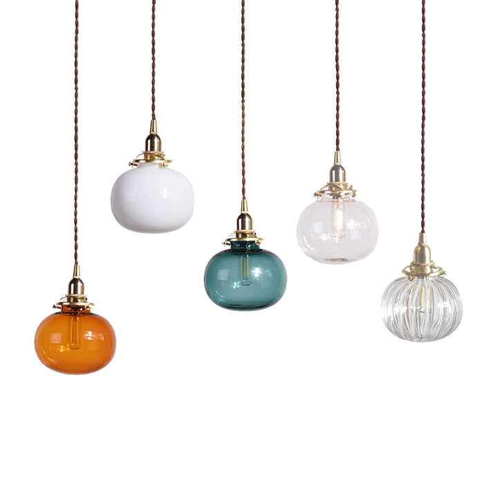 Vintage Glas Pendelleuchte