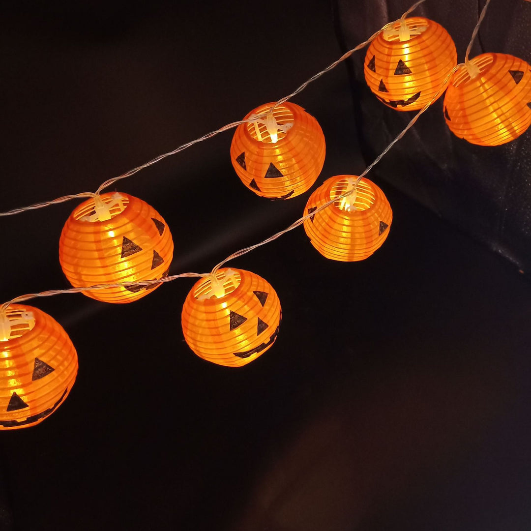 LED-Kürbislaternen-Lichterkette