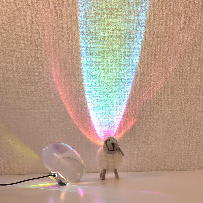 Kreative Kristallprojektion Engel Augen LED Tischlampe
