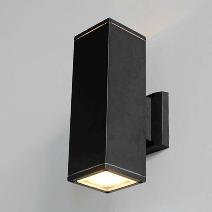 Moderner minimalistischer quadratischer Säulen-LED-leuchtender wetterfester Wandleuchten-Lampe