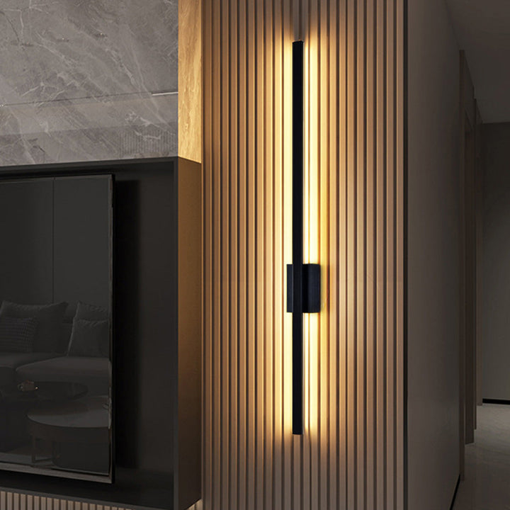 Industrielle Minimalistische Lange LED Eisen Wandlampen für zeitgenössische Wohnzimmerdekoration und stilvolle Beleuchtung
