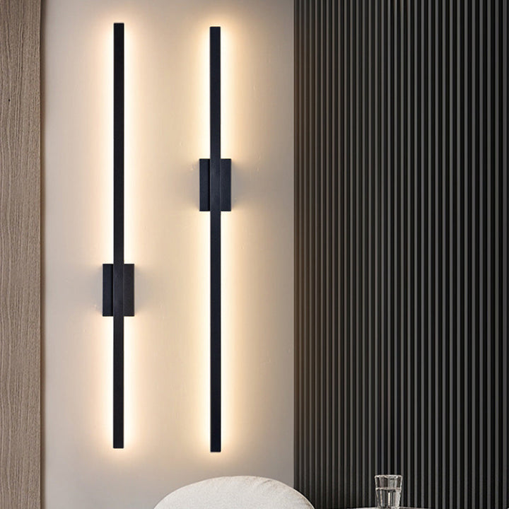 Industrielle Minimalistische Lange LED Eisen Wandlampen für zeitgenössische Wohnzimmerdekoration und stilvolle Beleuchtung