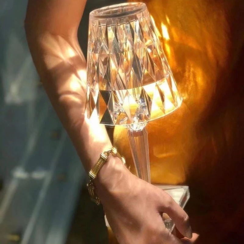 Kristall Tischlampe mit Touch-Steuerung - LumeCrystal