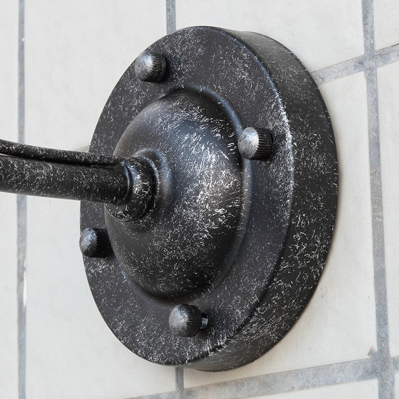 Zeitgenössische Retro Wasserdichte Eisen Runde 1-Licht Wand Sconces Lampe Für Garten
