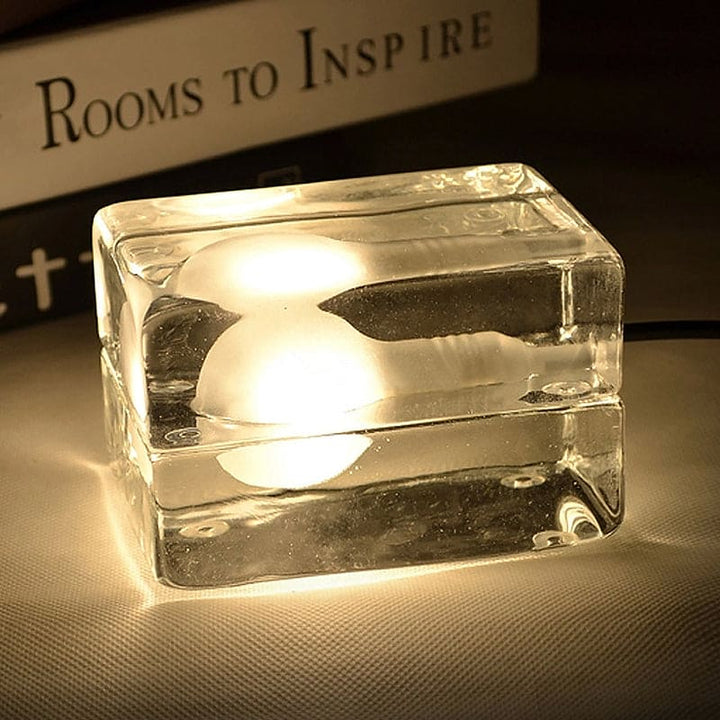 Icecube Lampe - Moderne Tischlampe in der Form eines Eisblocks