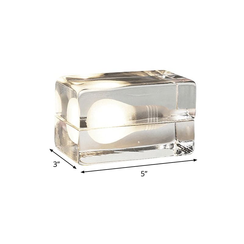 Icecube Lampe - Moderne Tischlampe in der Form eines Eisblocks