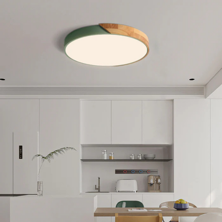 Skandinavische Holz-LED-Deckenleuchte