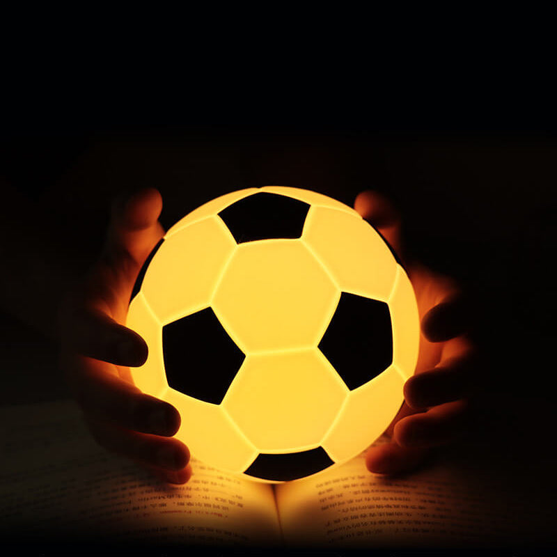 Kreative Fußball Silikon LED Nachttischlampe mit USB-Ladung