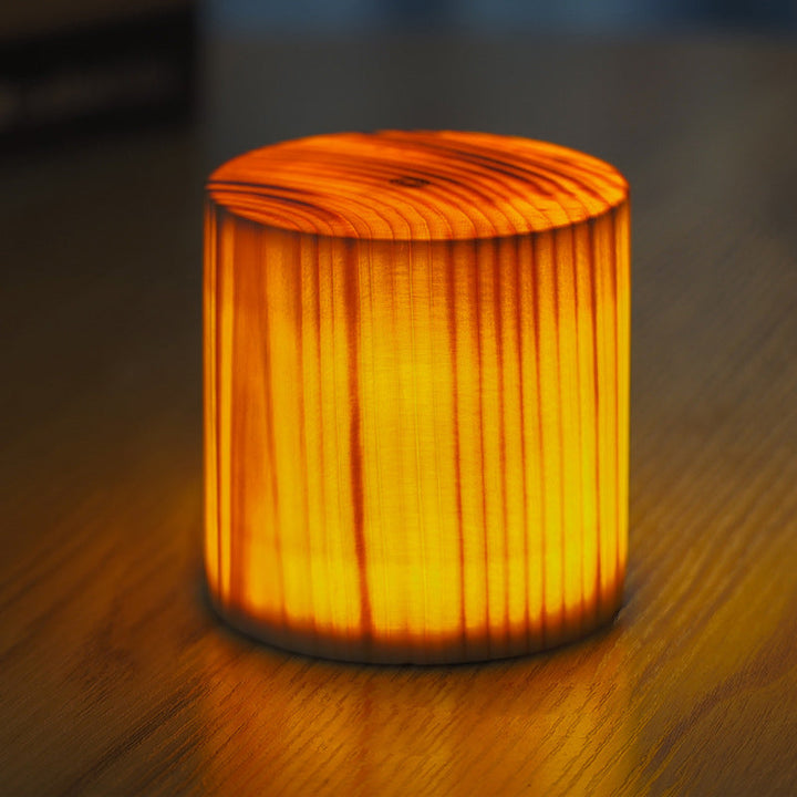 Stylische LED Tischlampe - WoodGlow