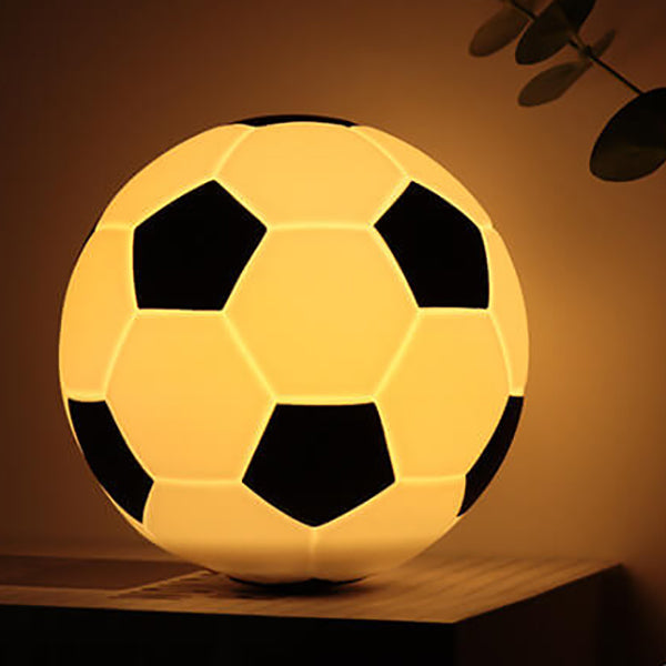 Kreative Fußball Silikon LED Nachttischlampe mit USB-Ladung