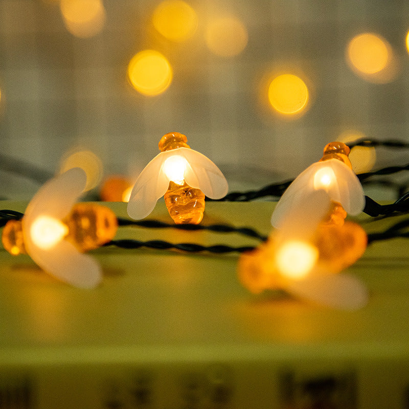 Solarbetriebene Bienen-Lichterkette