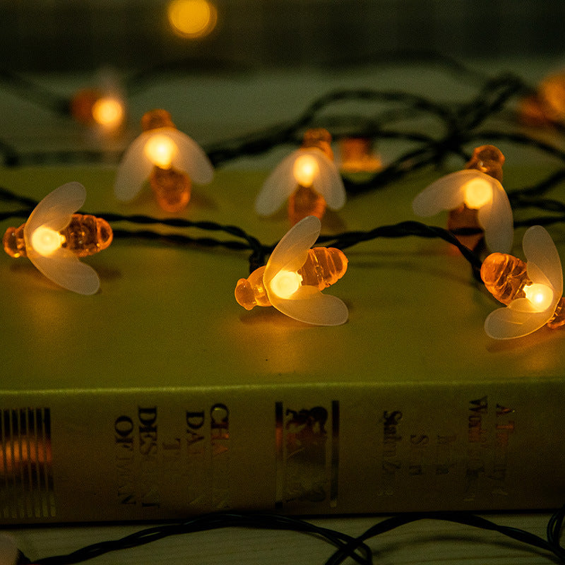 Solarbetriebene Bienen-Lichterkette