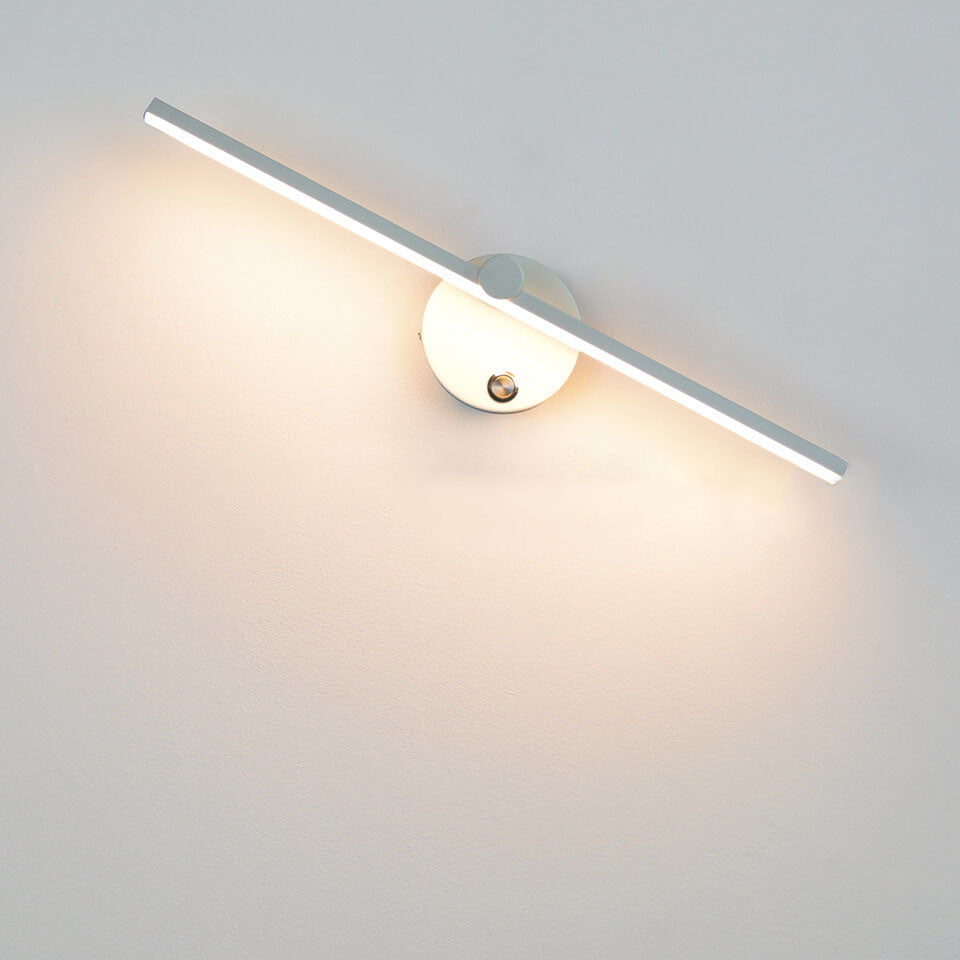 Nordic Minimalist Aluminium Lange Leiste Schalter LED Spiegel Wandlicht Lampe