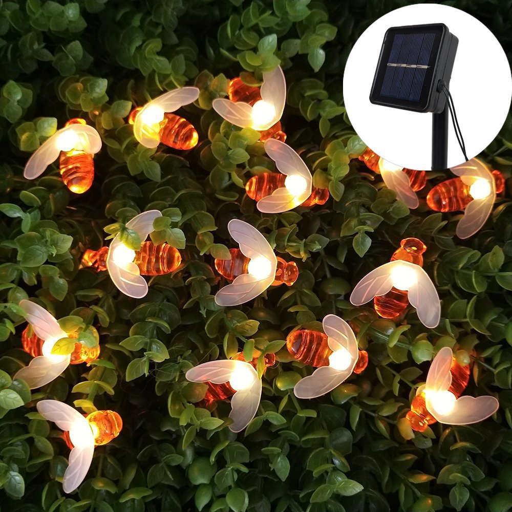 Solarbetriebene Bienen-Lichterkette