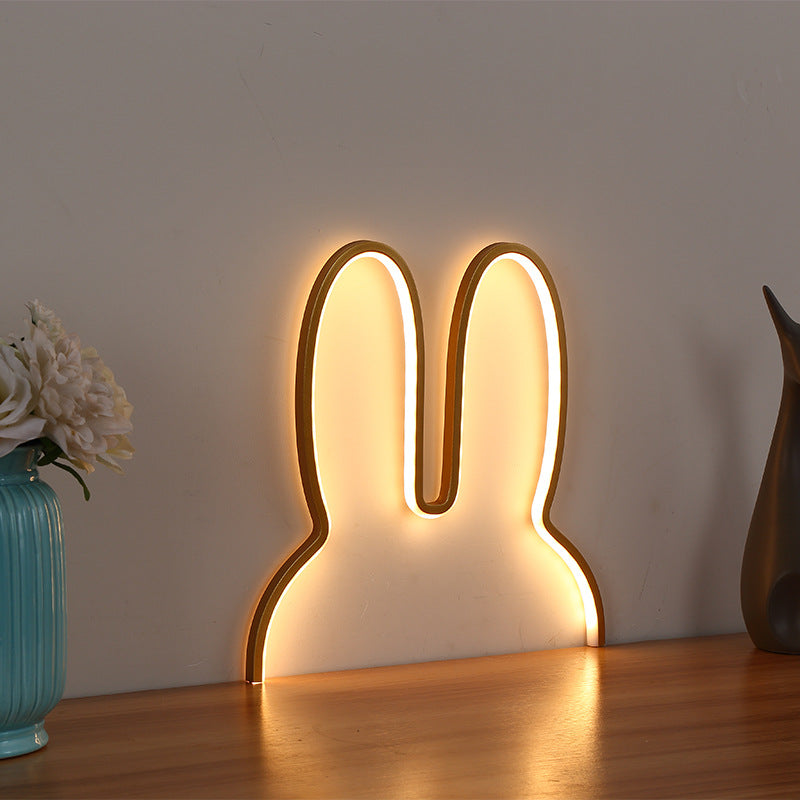 Bunny-förmige LED-Ambiente Wand- und Tisch-Nachtlicht