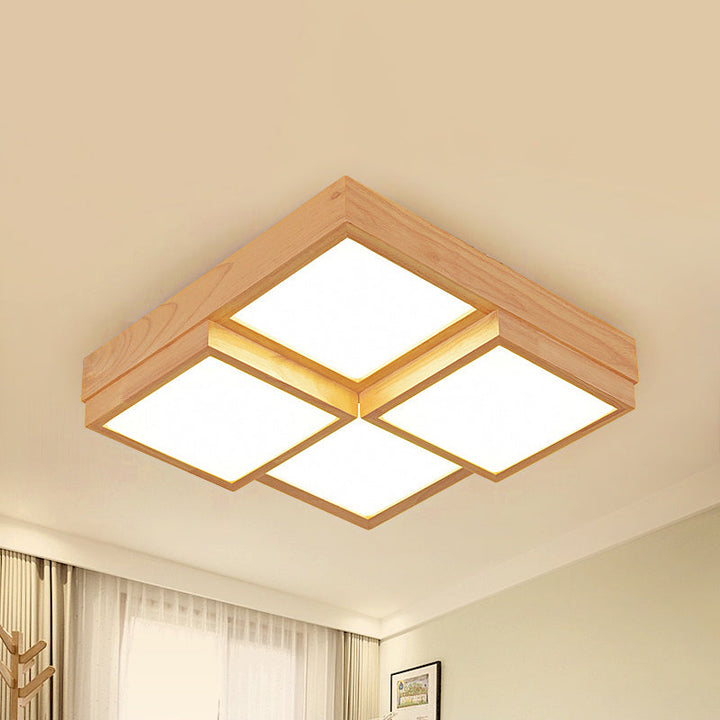 RusticGlow Pendelleuchte - Mehrere Lichter aus natürlichem Holz