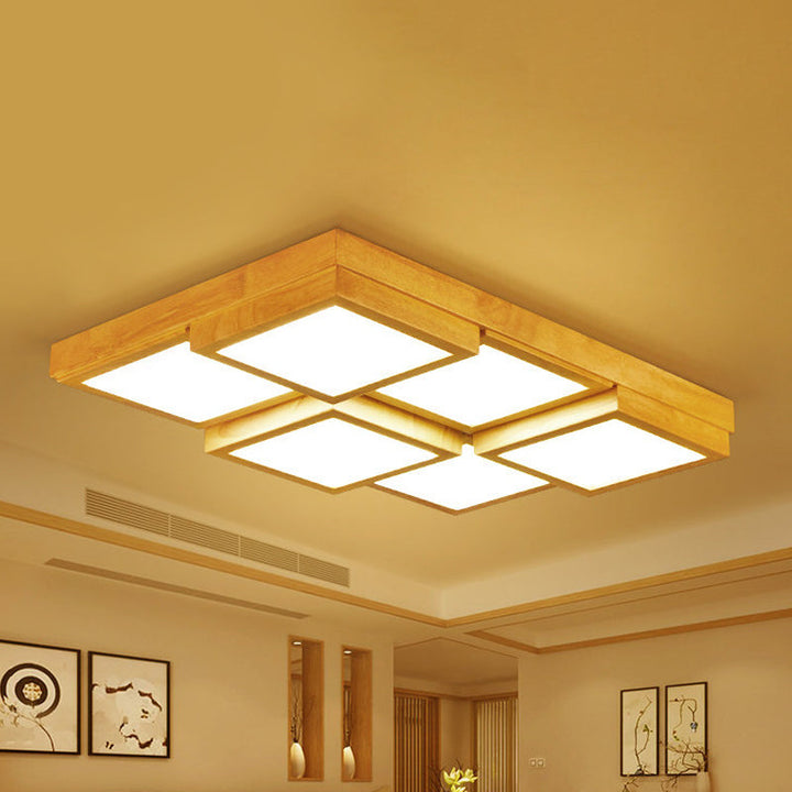 RusticGlow Pendelleuchte - Mehrere Lichter aus natürlichem Holz