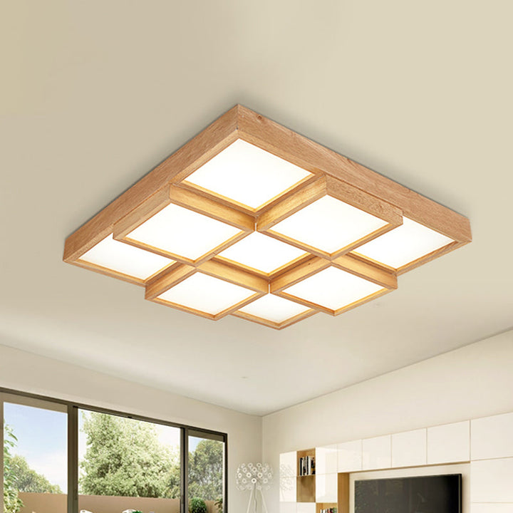 RusticGlow Pendelleuchte - Mehrere Lichter aus natürlichem Holz
