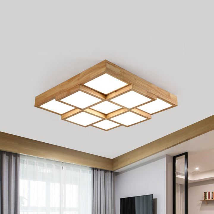 RusticGlow Pendelleuchte - Mehrere Lichter aus natürlichem Holz