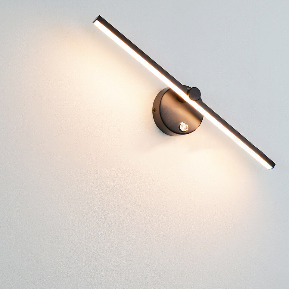 Nordic Minimalist Aluminium Lange Leiste Schalter LED Spiegel Wandlicht Lampe