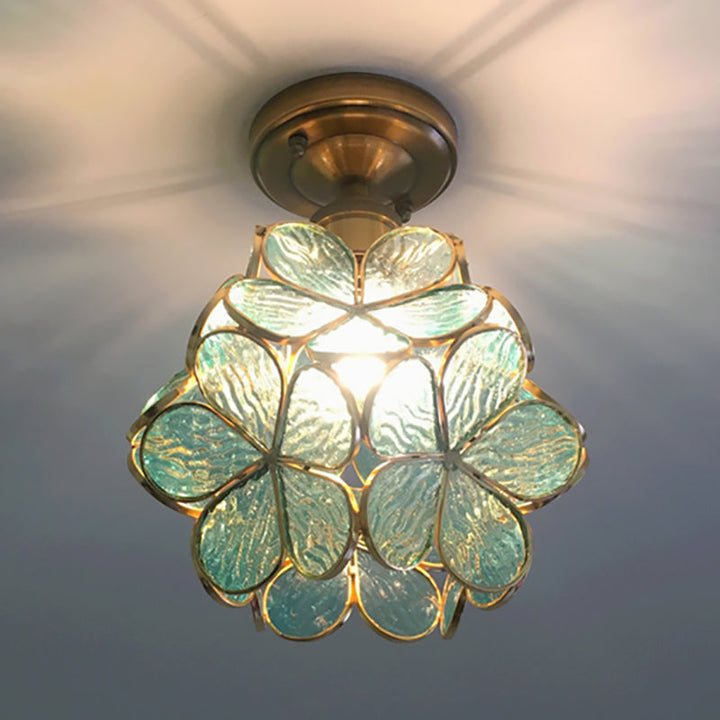 FloralGlow Retro Deckenleuchte - Retro Tiffany Deckenleuchte für ein bezauberndes Interieur