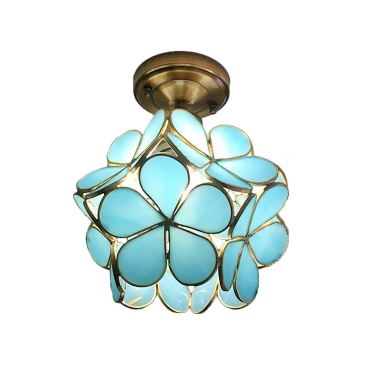 FloralGlow Retro Deckenleuchte - Retro Tiffany Deckenleuchte für ein bezauberndes Interieur