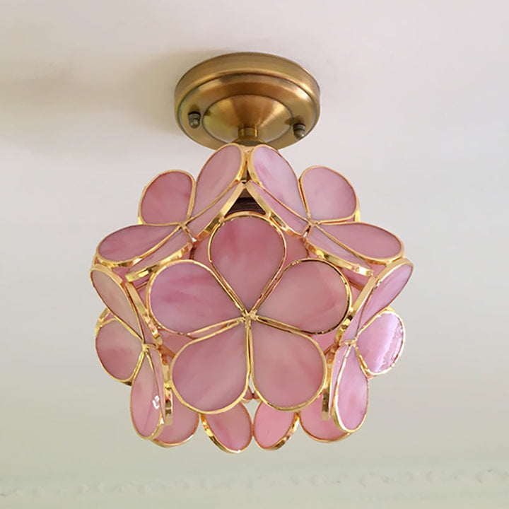 Retro-Stil PVC Deckenlampe – Blumenmuster für einen einzigartigen Look