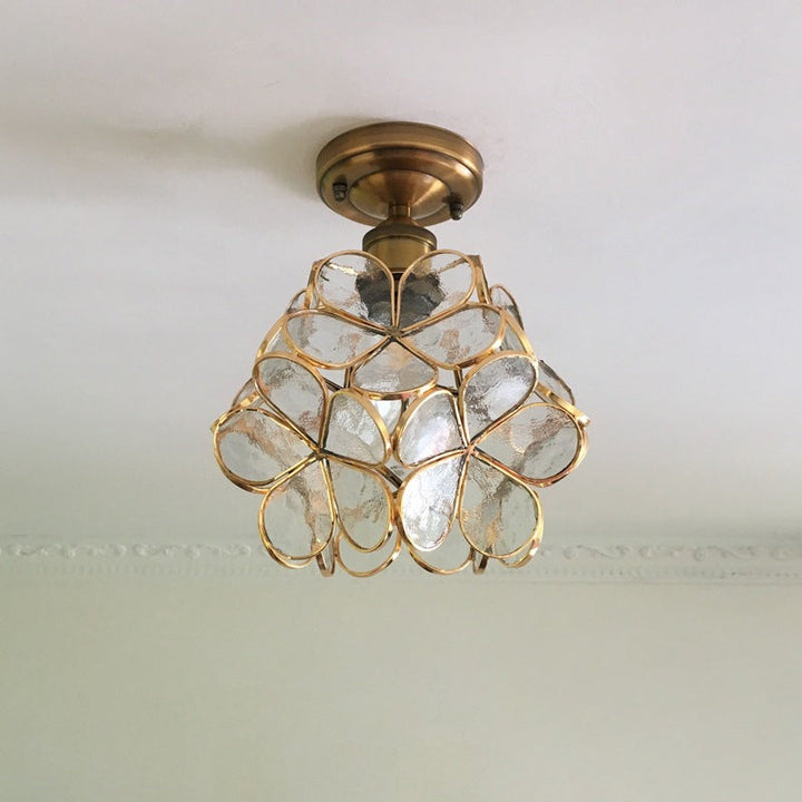 FloralGlow Retro Deckenleuchte - Retro Tiffany Deckenleuchte für ein bezauberndes Interieur