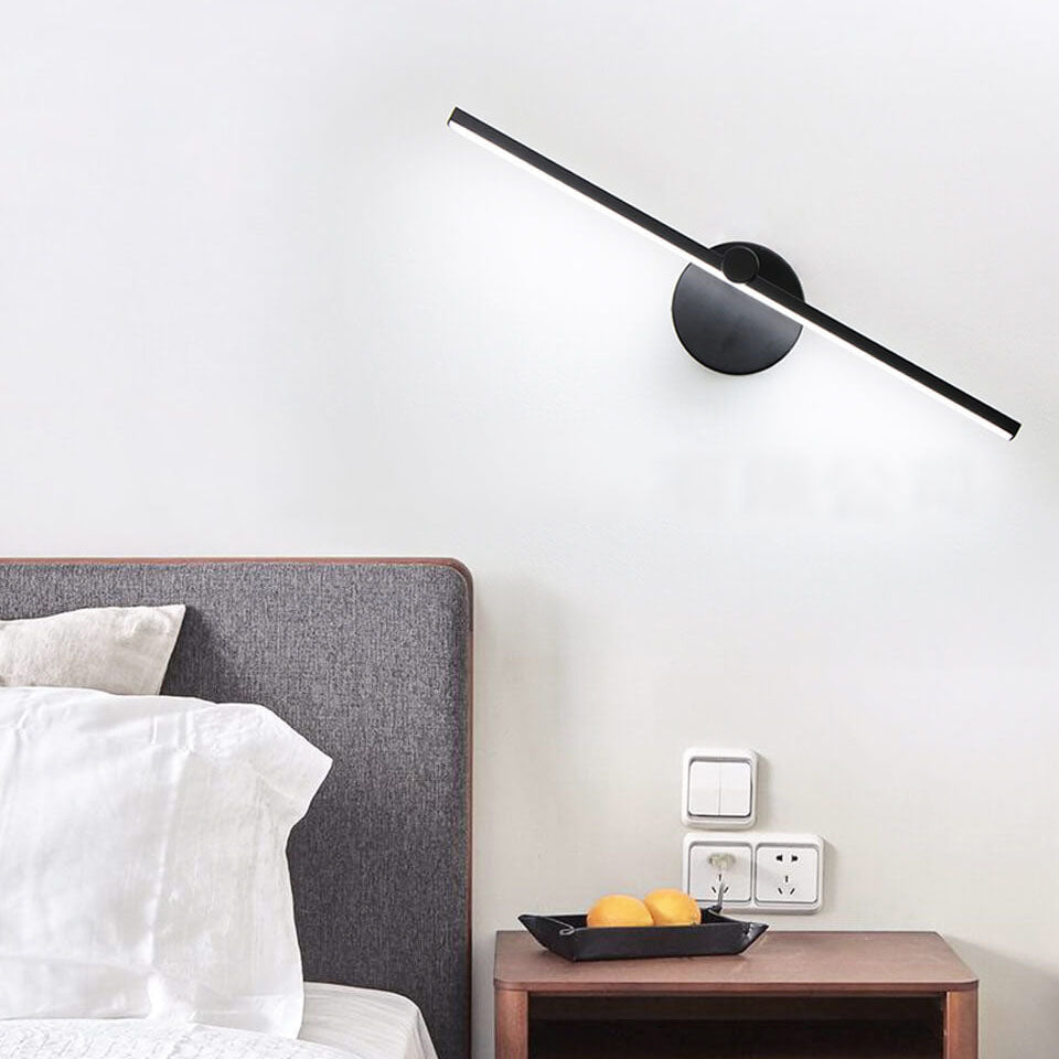 Nordic Minimalist Aluminium Lange Leiste Schalter LED Spiegel Wandlicht Lampe