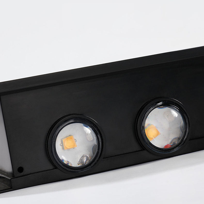 Moderne Einfachheit Solar wasserdichte rechteckige ABS PMMA LED Wandleuchte Lampe für den Außenbereich Terrasse