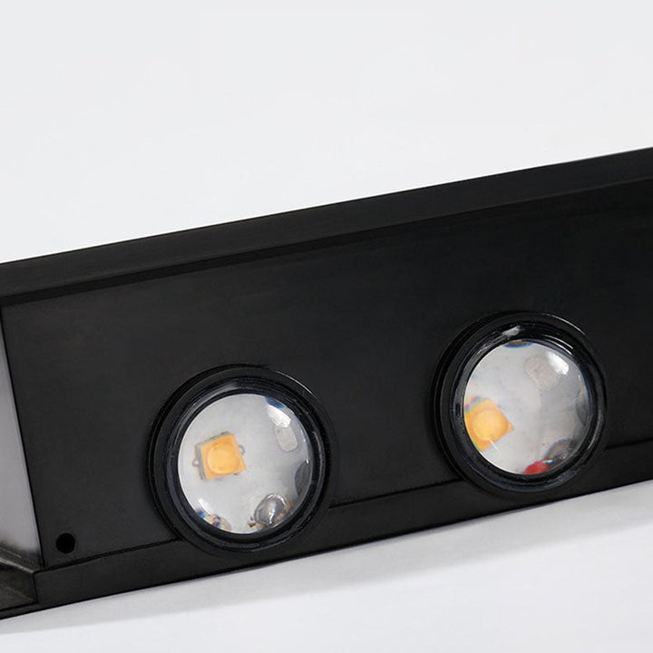 Moderne Einfachheit Solar wasserdichte rechteckige ABS PMMA LED Wandleuchte Lampe für den Außenbereich Terrasse