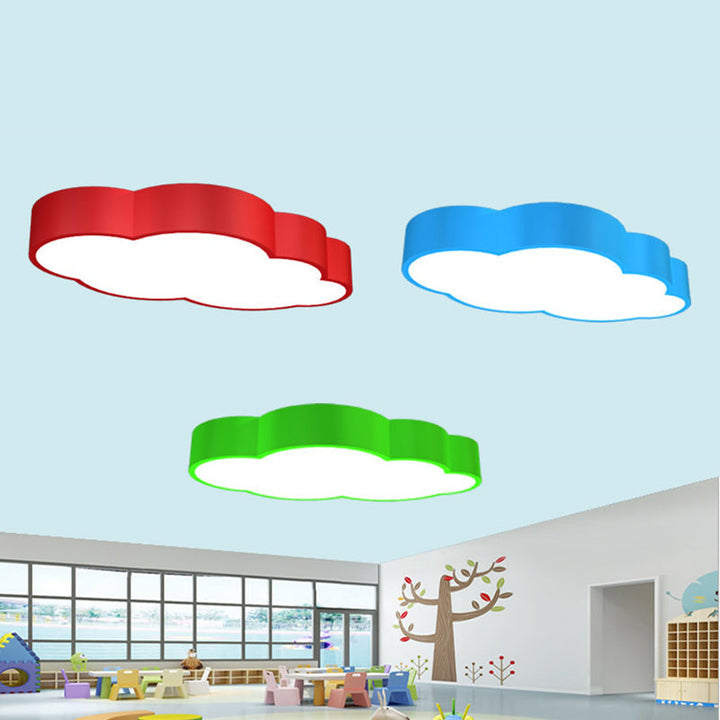 LED Wolken-Deckenleuchte für das Kinderzimmer – Verspieltes Design in Rot/Gelb/Blue