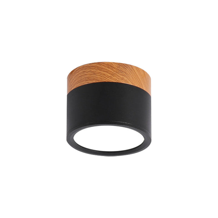 Moderne Macaron Deckenlampe – Kompakte Metall/Holz Deckenleuchte für Küche und Bar in Gelb, Blue und Black