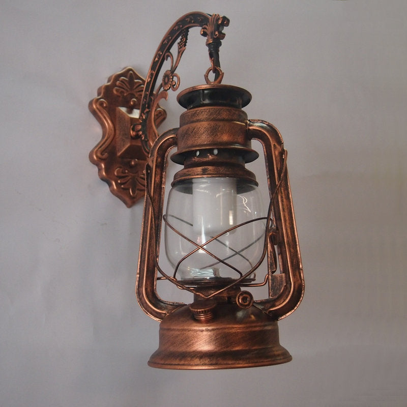 1-Licht Kerosin Wandbeleuchtung Nautisch Schwarz/Kupfer/Bronze Klarglas Wandlampen für das Esszimmer
