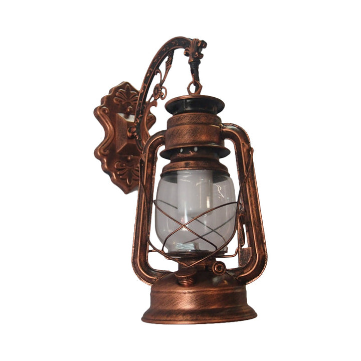 1-Licht Kerosin Wandbeleuchtung Nautisch Schwarz/Kupfer/Bronze Klarglas Wandlampen für das Esszimmer