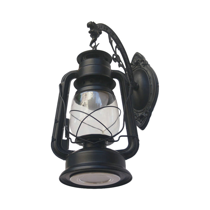 1-Licht Kerosin Wandbeleuchtung Nautisch Schwarz/Kupfer/Bronze Klarglas Wandlampen für das Esszimmer