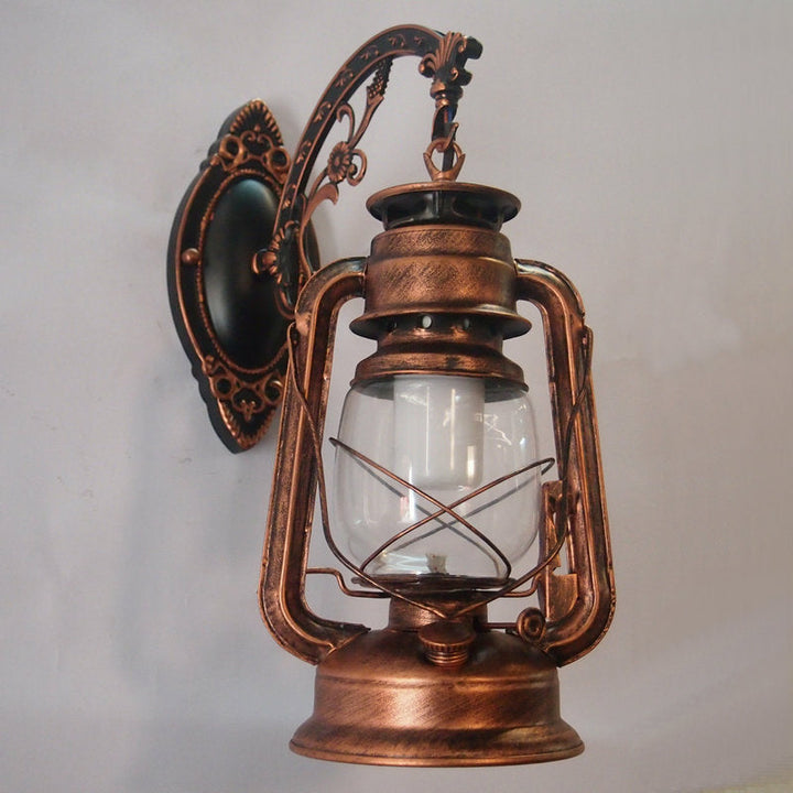 1-Licht Kerosin Wandbeleuchtung Nautisch Schwarz/Kupfer/Bronze Klarglas Wandlampen für das Esszimmer