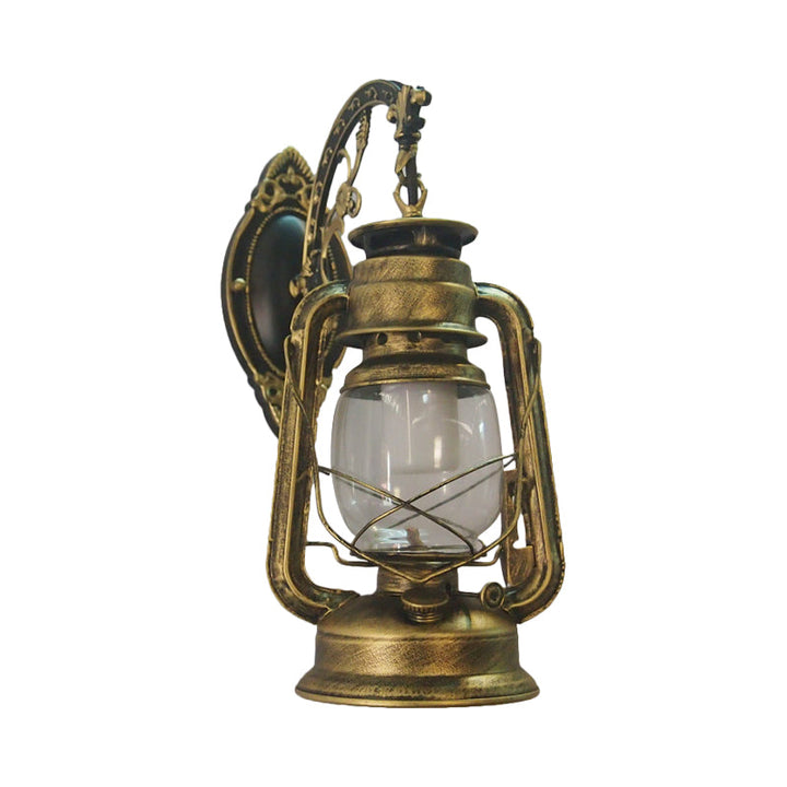 1-Licht Kerosin Wandbeleuchtung Nautisch Schwarz/Kupfer/Bronze Klarglas Wandlampen für das Esszimmer