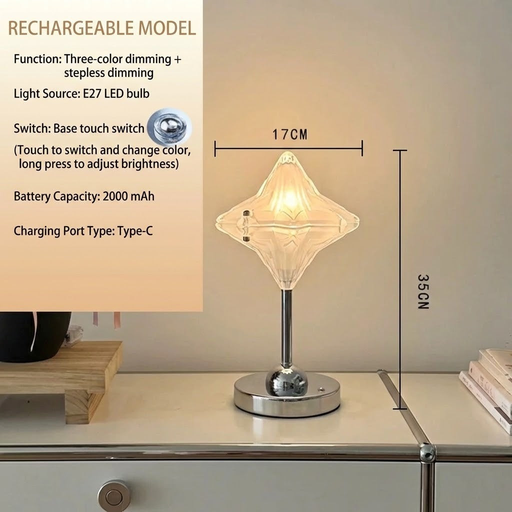 Kristallstern Ambient Touch LED Tischlampe