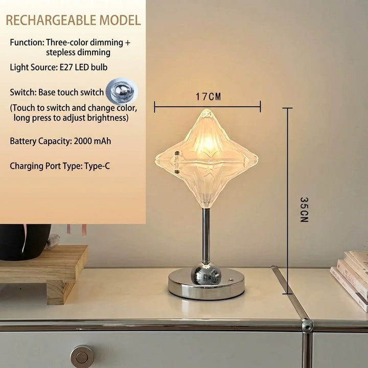 Kristallstern Ambient Touch LED Tischlampe